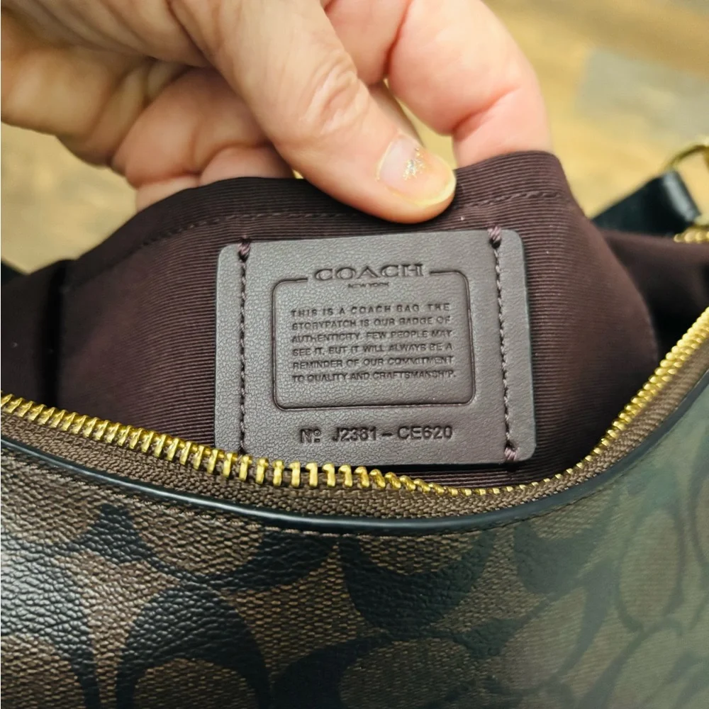 *Coach Payton Signature Canvas hobo bag CE620